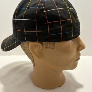 Etnies Black Plaid Cap with Multicolor Pinstripes